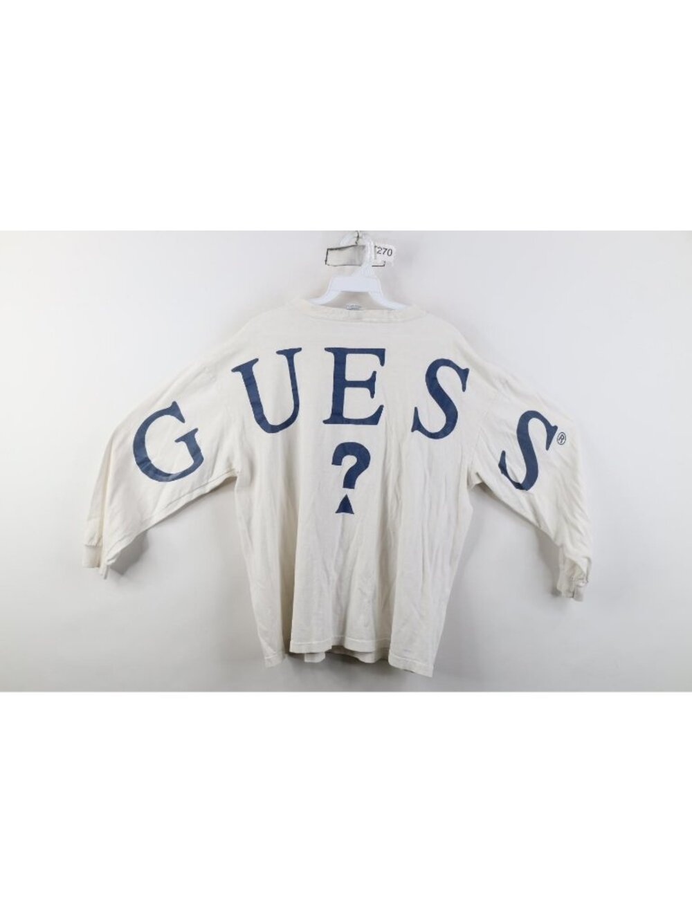 Vintage 90s Guess Womens OSFA Spell Out Spirit Jersey Long Sleeve T-Shirt USA